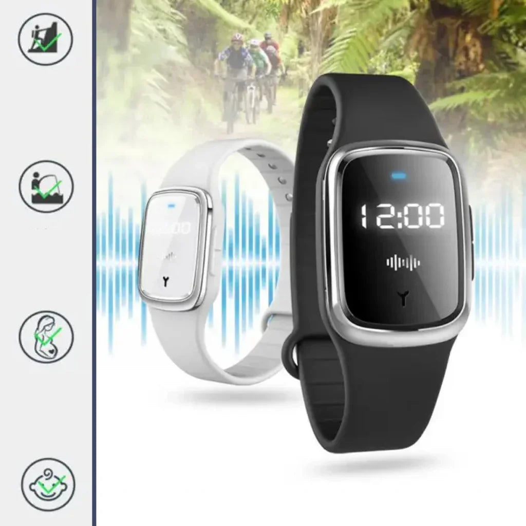 MosquitoSafe Ultrasonic Bracelet with LED Indicator