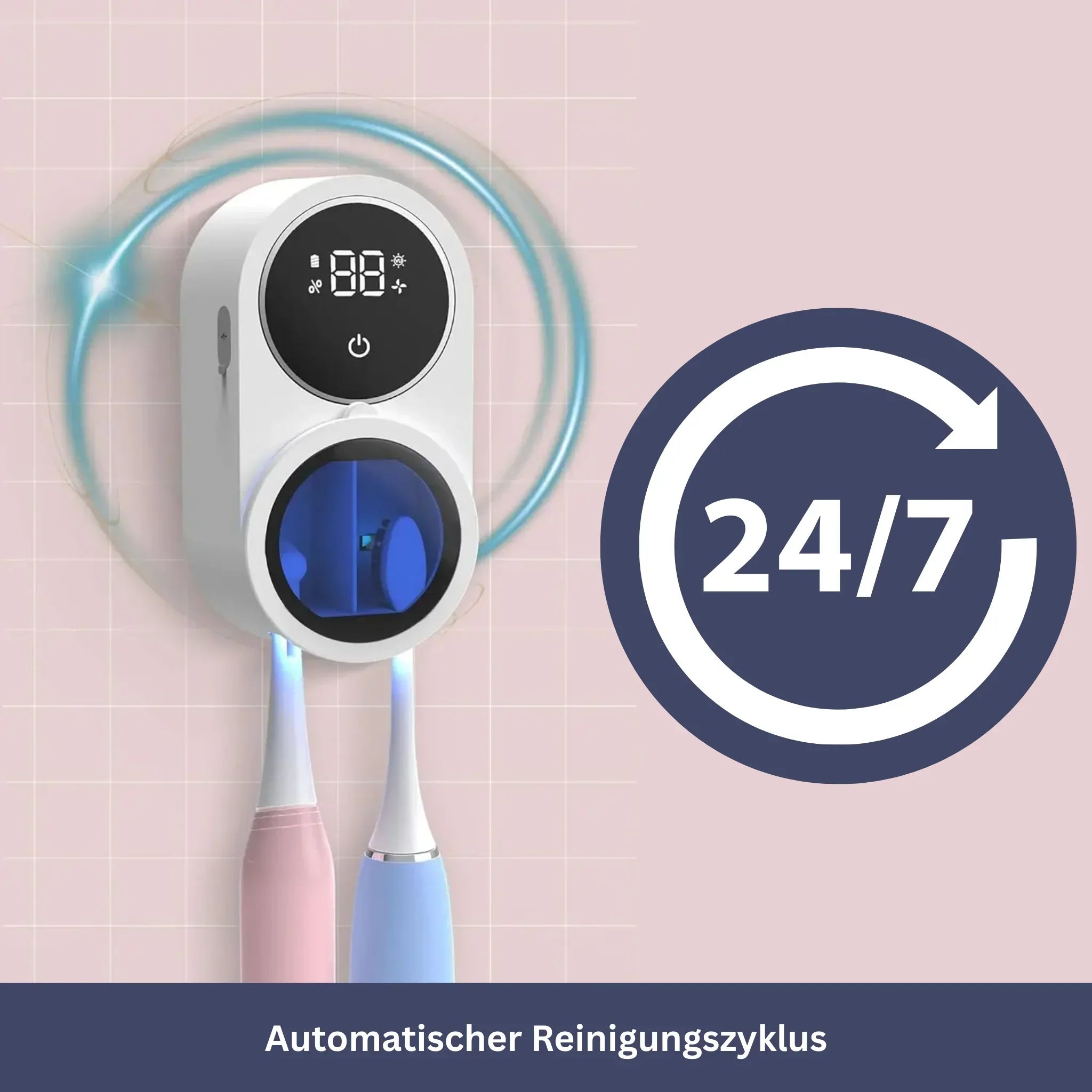 Smart Toothbrush Holder with Cleaning Function