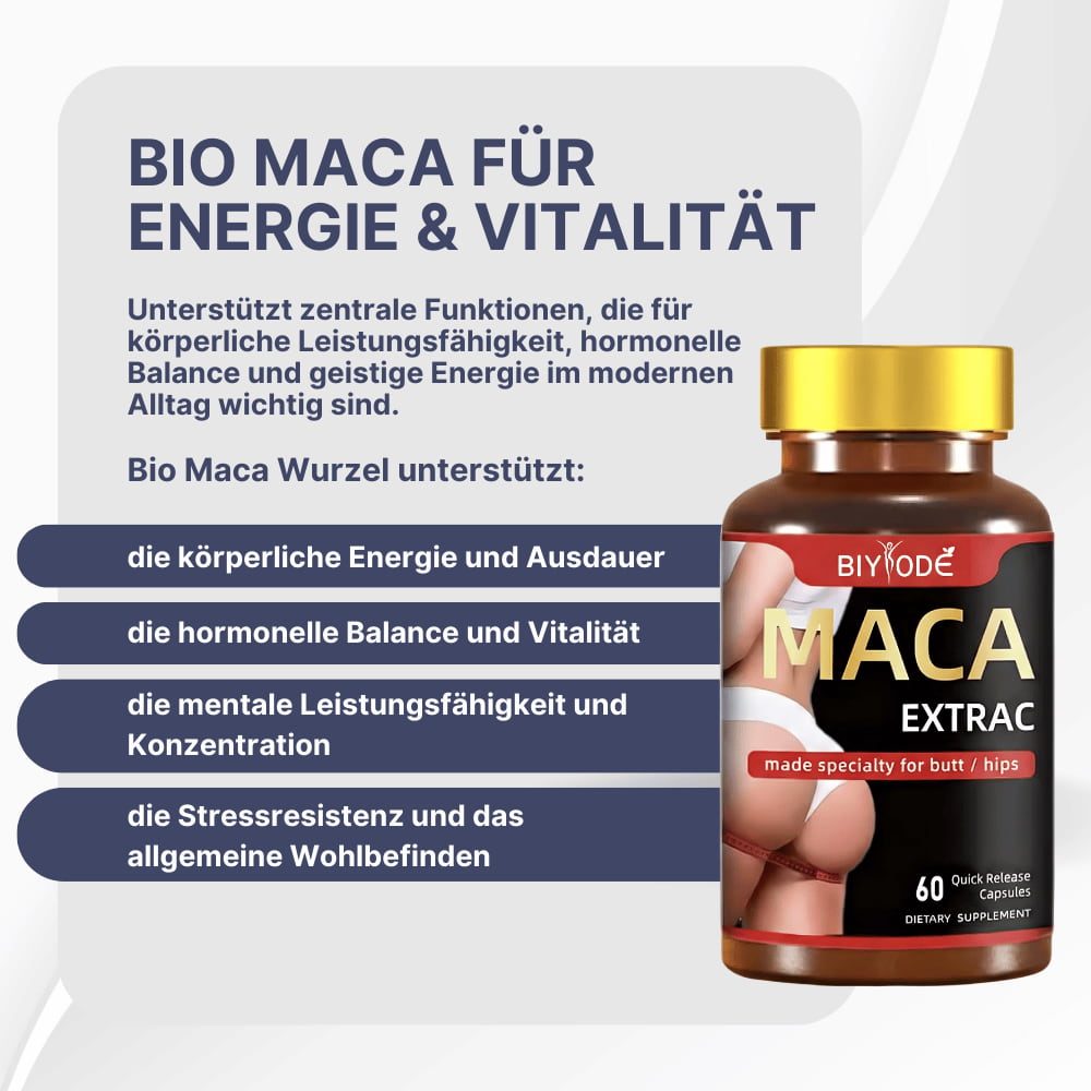 Organic Maca Root Capsules with Ginseng & Ashwagandha