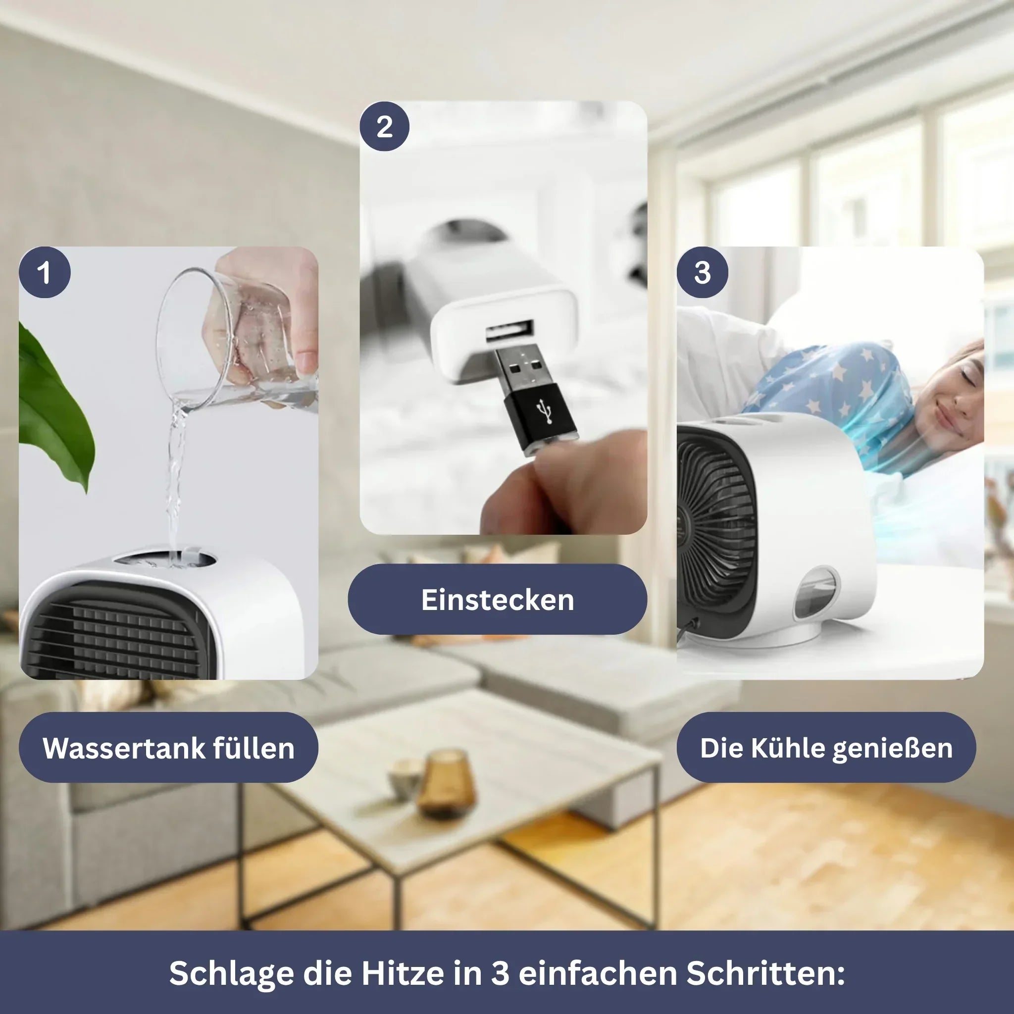 Small Air Cooler with USB Connection