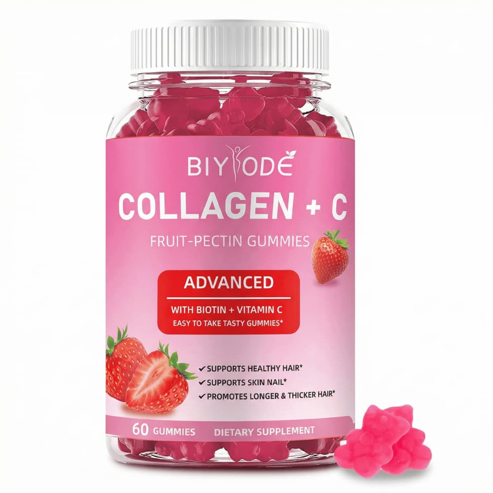 Collagen + Vitamin C Gummies for Skin, Hair & Nails
