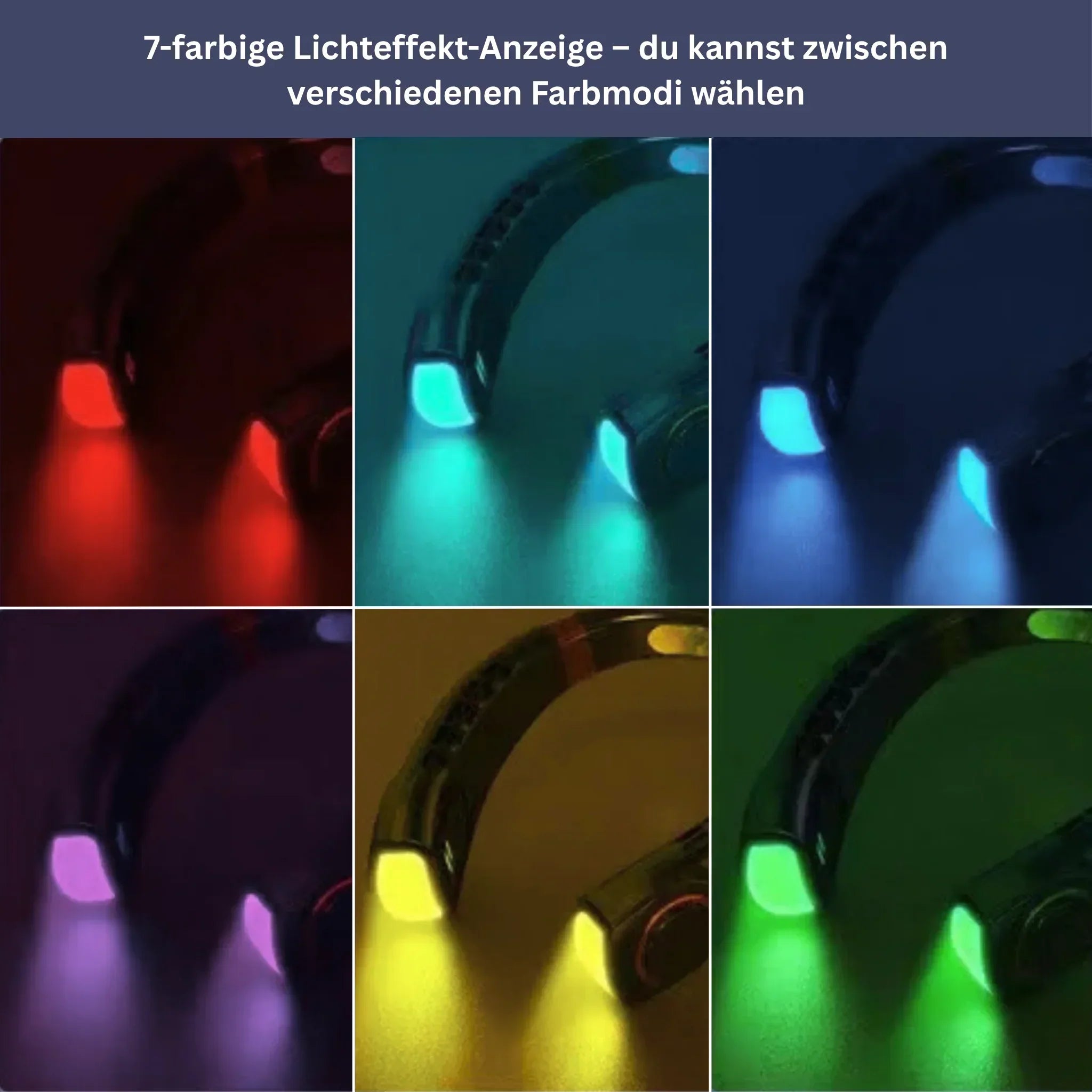 Portable Neck Fan with LED Cool Plates