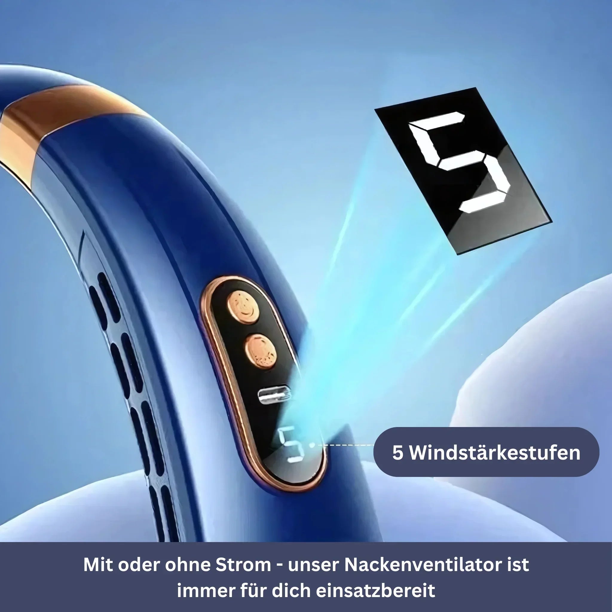 Portable Neck Fan with LED Cool Plates