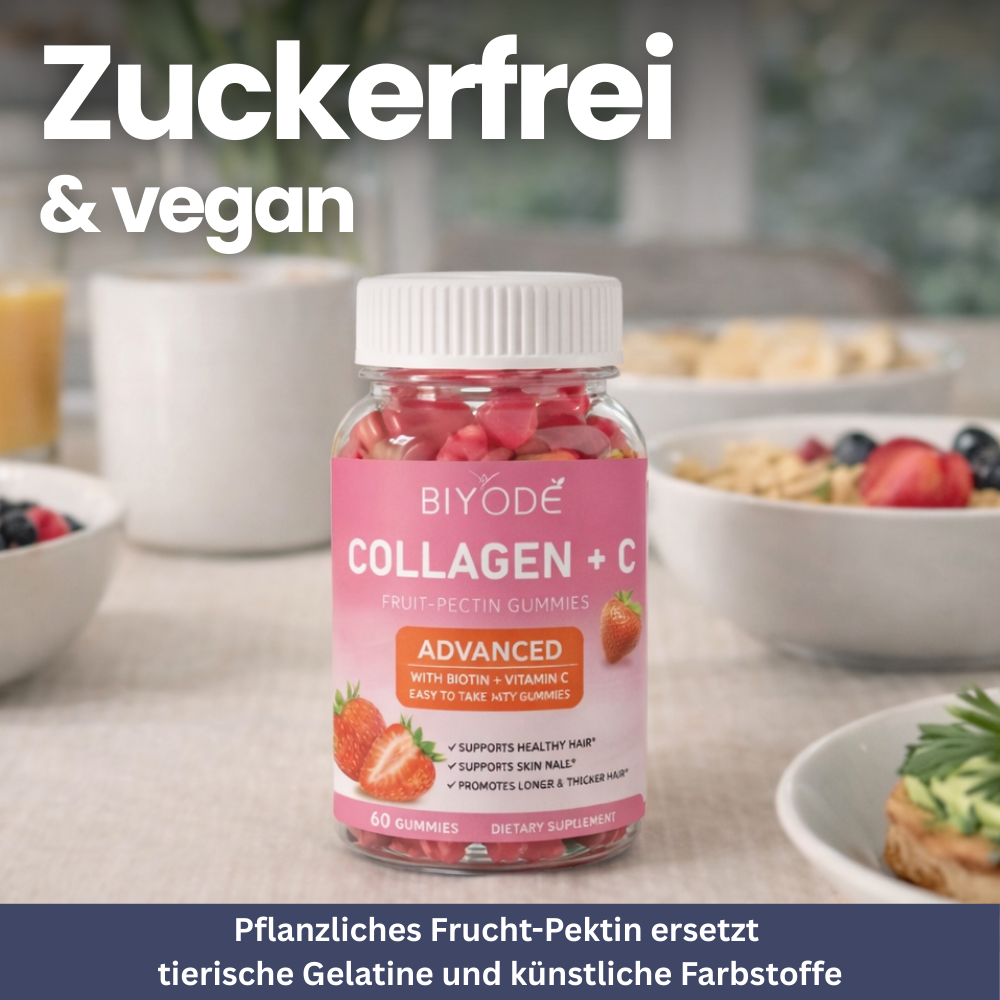 Collagen + Vitamin C Gummies for Skin, Hair & Nails
